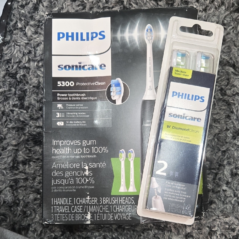 NEW Philips Sonicare 5300 ProtectiveClean + 8 Brush Heads (6 Put InBox+2 Incase)